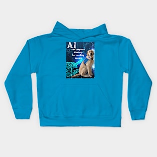 Service Dog vs AI Kids Hoodie